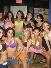 Babes in black panties participate in beauty contest