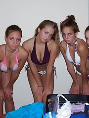 Big titted gadgets shake tits in front of the camera