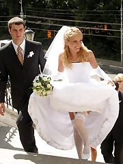 Shots of Hot Bride In Wedding Dress