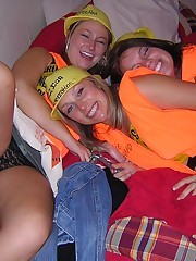 Candid upskirt shots with dolls boasting panties