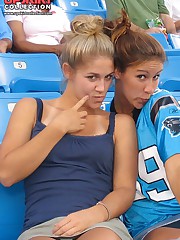 Upskirt flashing in public