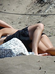 Wild beach - even there sexy upskirts can be spyed