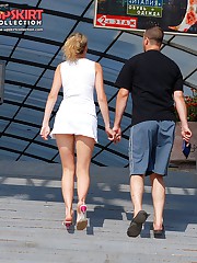 Girls make the upskirts seen on cam