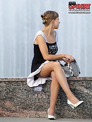 Girls get panties on upskirt oops