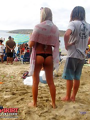 Babes demonstrate hot bikini slip