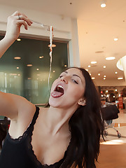 Here's another great girl from our Italian friend, Mitia. He gives us a brief tour of Milan with his muse, Vincenza Boscone. There is a lot of variety in this one and Vincenza seems to possess quite the personality, but Mitia explains that public mischief is very risky in his particular police state. I don't blame him. I can't expect everyone to be as impetuous as me. At least Mitia eventually got Vincenza nekked in the hotel pool. Death or Zishy, I say.