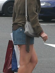Redhead upskirt, spyed at the street. So lovely view! celebrity upskirt