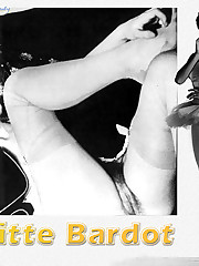 Classic nude Bridgette Bardot upskirt pantyhose