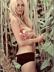 Classic nude Bridgette Bardot upskirt shot