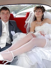 Gall of Sexy Bride Exposed up skirt pic