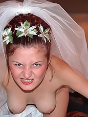 Gallery of Lovely Bride In White With Stockings Over Pantyhose upskirt picture