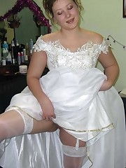 Photos of Horny Bride upskirt photo