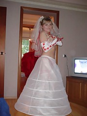 Pics of Bride Dressed In Wedding Dress upskirt pic