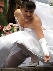 Shots of Amateur Euro Bride upskirt pic
