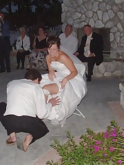 A bride in this action pictures upskirt pic