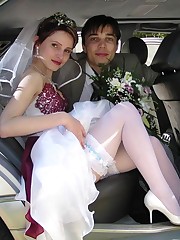 Images of Teen Bride Spreading upskirt shot