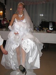 Shots of Amazing Bride up skirt pic