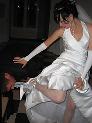 A bride in XXX pictures upskirt picture