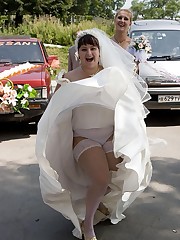 A bride in this action shots upskirt picture
