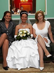 Images of Bride In White Stockings up skirt pic