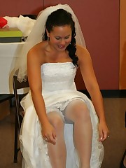 A bride in lingerie upskirt pic