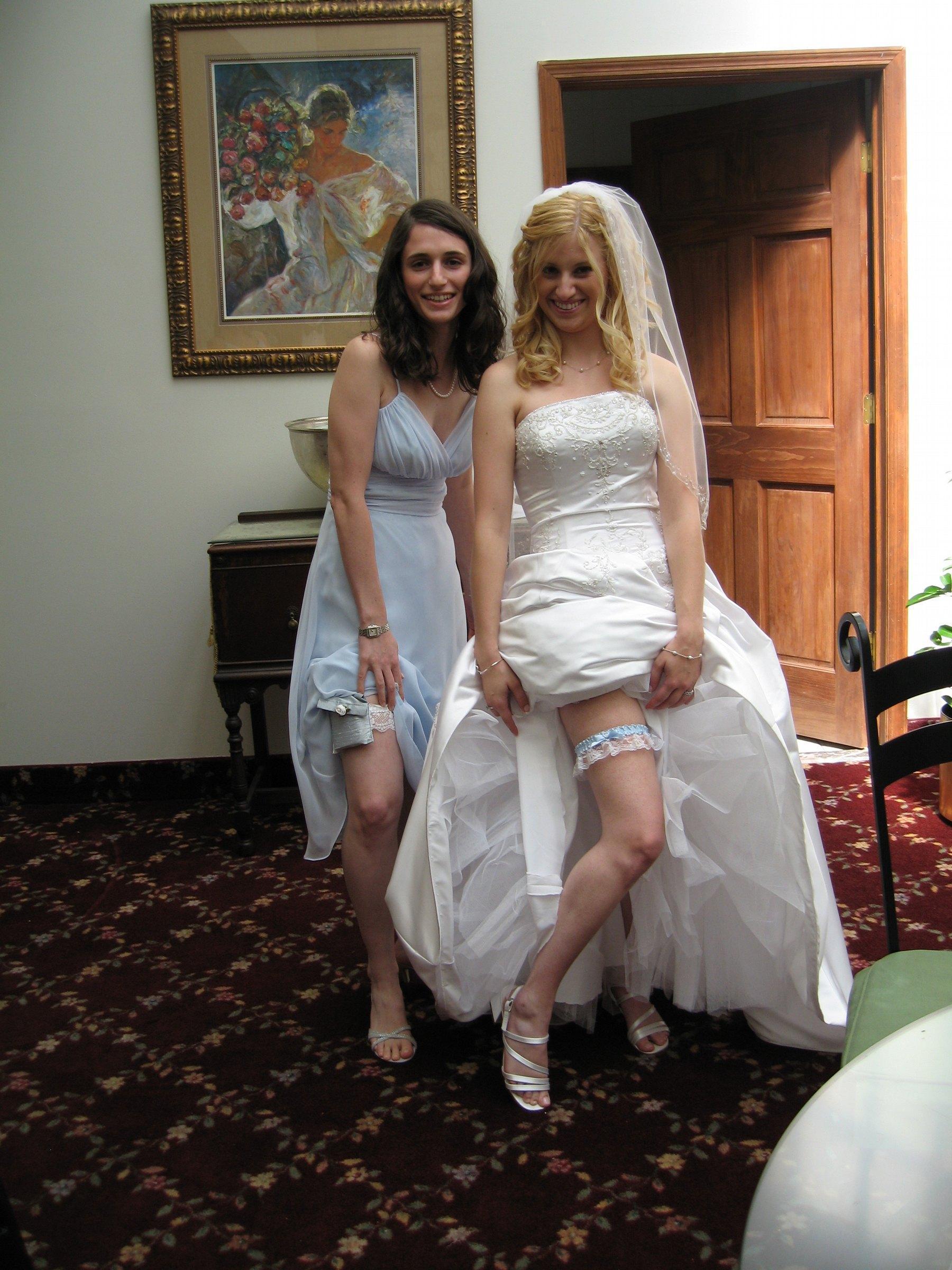 Cheating brides in pantyhose