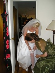 Photos of Slutty Bride upskirt pic