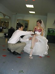 Pics of Bride In White Stockings teen upskirt