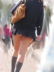 Panty up skirts asian schoolgirl. What can be hotter? candid upskirt