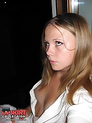 The sexy down blouse shots with natural titties upskirt photo