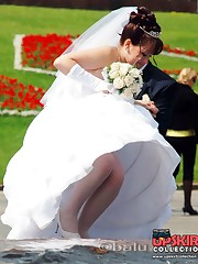 One of the hottest bride upskirts ever upskirt pantyhose