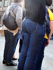 Teens tight jeans on cute bodies upskirt pic