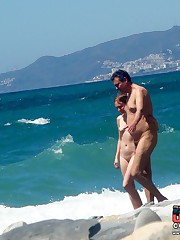 Real amateurs naked on the beach candid upskirt