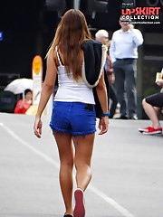 Cameraman hunting hot shorts girls upskirt pantyhose