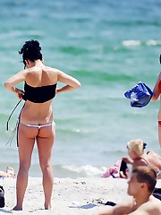 Mini bikini super hot demonstration celebrity upskirt