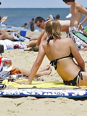 Horny moves of slim bikini babes upskirt photo