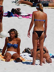 Beach voyeur cam spying hot bikinis upskirt pic
