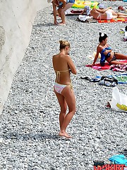 Bikini sluts nude action on beach upskirt picture