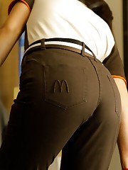 Vero Biketi got off work and had to get herself out of that greasy uniform. You could still smell those fries. McDonalds is not good for you but sometimes life is like marital sex: better than nothin'. upskirt picture