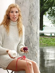 Beautiful outdoor upskirt