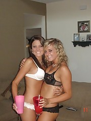A group of well shaped babes arrange horny lingerie show
