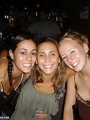 Girls' downblouse is seen as they entertain