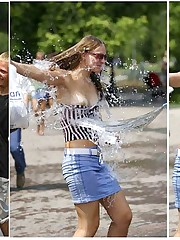 Hot collection with girls' boobs pulling out of top