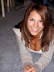 Licentious bimbo gets talked into showing tits
