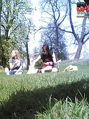 Cute teenie emo upskirted. Voyeur upskirt in public