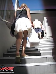 One of the hottest, sexiest, upskirts on stairs