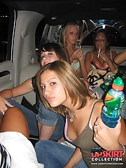 Luxurious partying girls downblouse photos