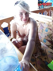 Amateur downblousing hot shooting session