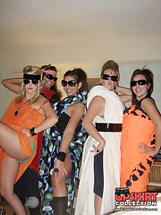 Drunk upskirt girls have a blast