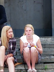 Free real upskirt in the city center